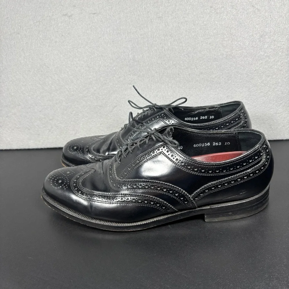 Florsheim Lexington Men's Wingtip Oxfords Black Leather Brogue Dress Shoes 8.5 D